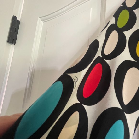 Trina Turk Silk geometric cocktail dress size 4 like new! - Picture 2 of 5